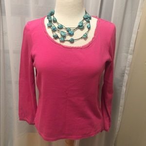 🔴 J. Jill Cotton Silk Tee🐝Size Medium Petite